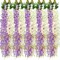 36 Pcs Artificial Wisteria Hanging Flowers 3.6 ft Artificial Fake Wisteria Vine Rattan Hanging Garland Silk Flowers String for Wall Home Wedding Party Greenery Decorations (Purple,White)